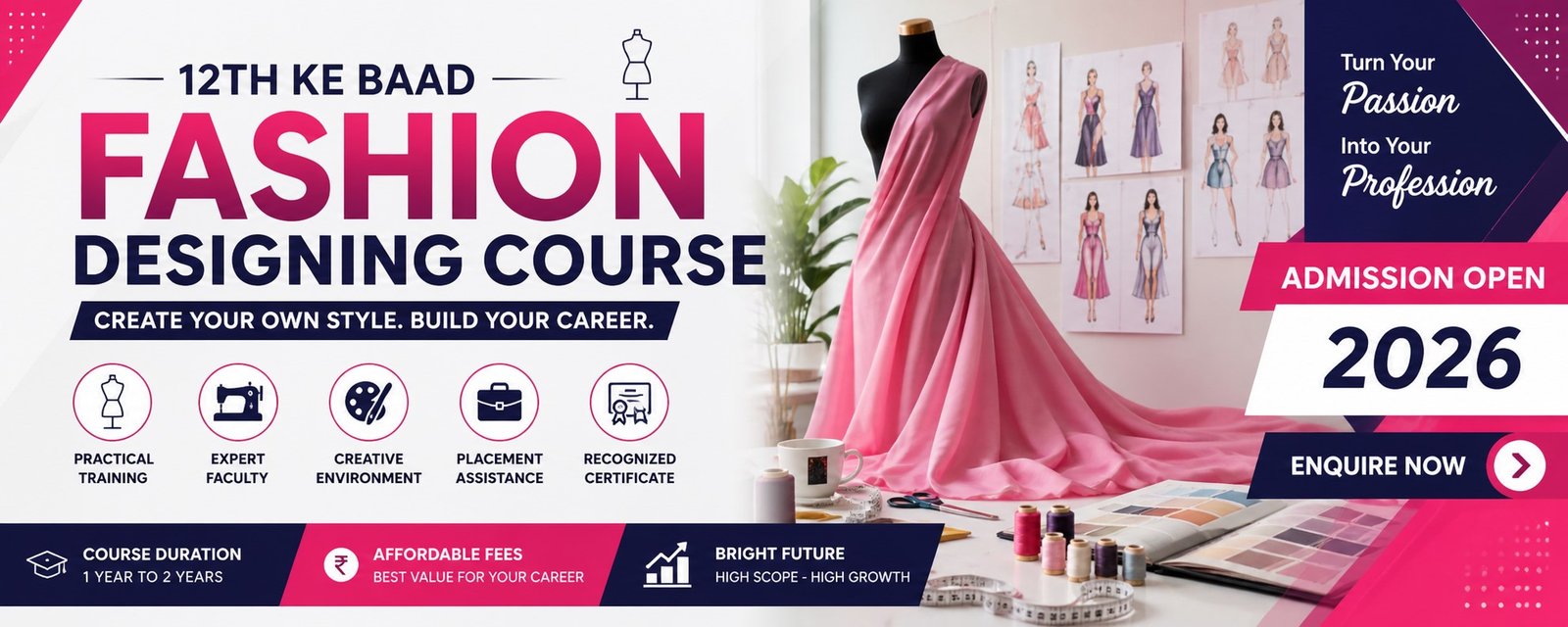 fashion designing course after 12th Delhi 2026